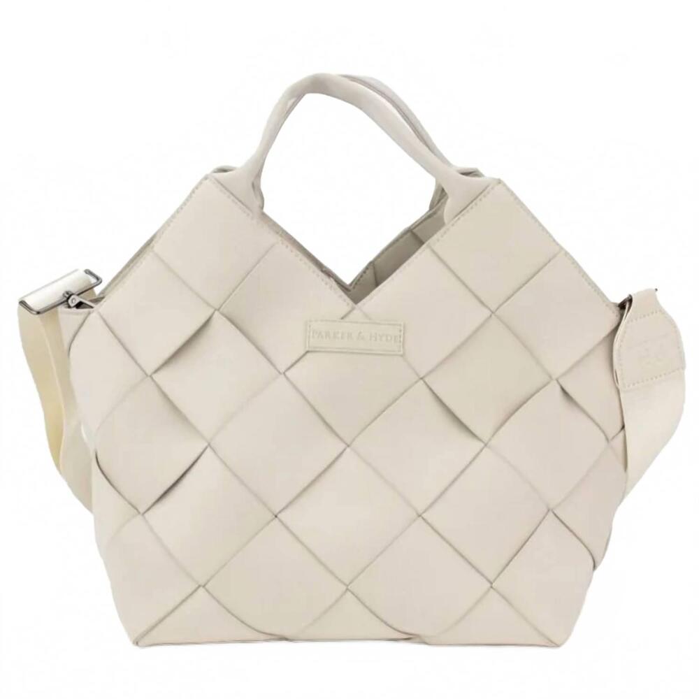 NEW PARKER BLACK dallas classic tote bag in bone